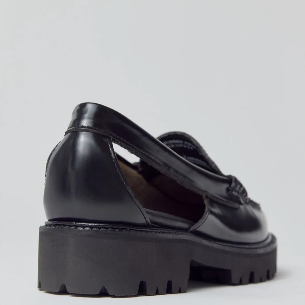 G.H. Bass Whitney Weenjuns Super Lug Loafer Cut Out size 8 NIB